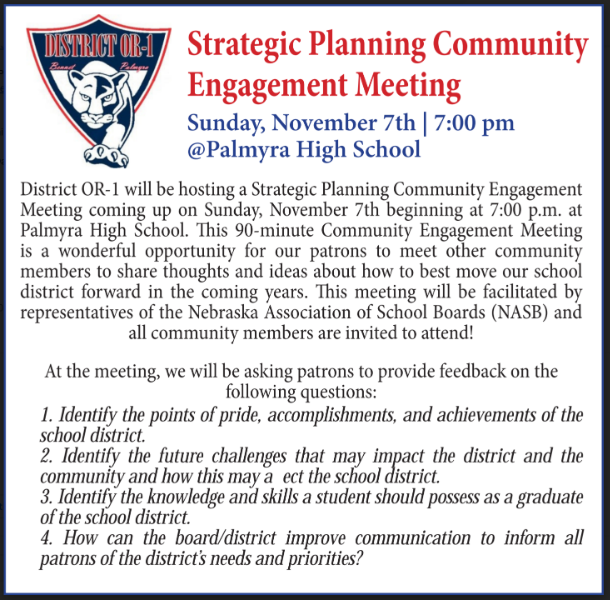 Palmyra Schools District OR1 Strategic Planning